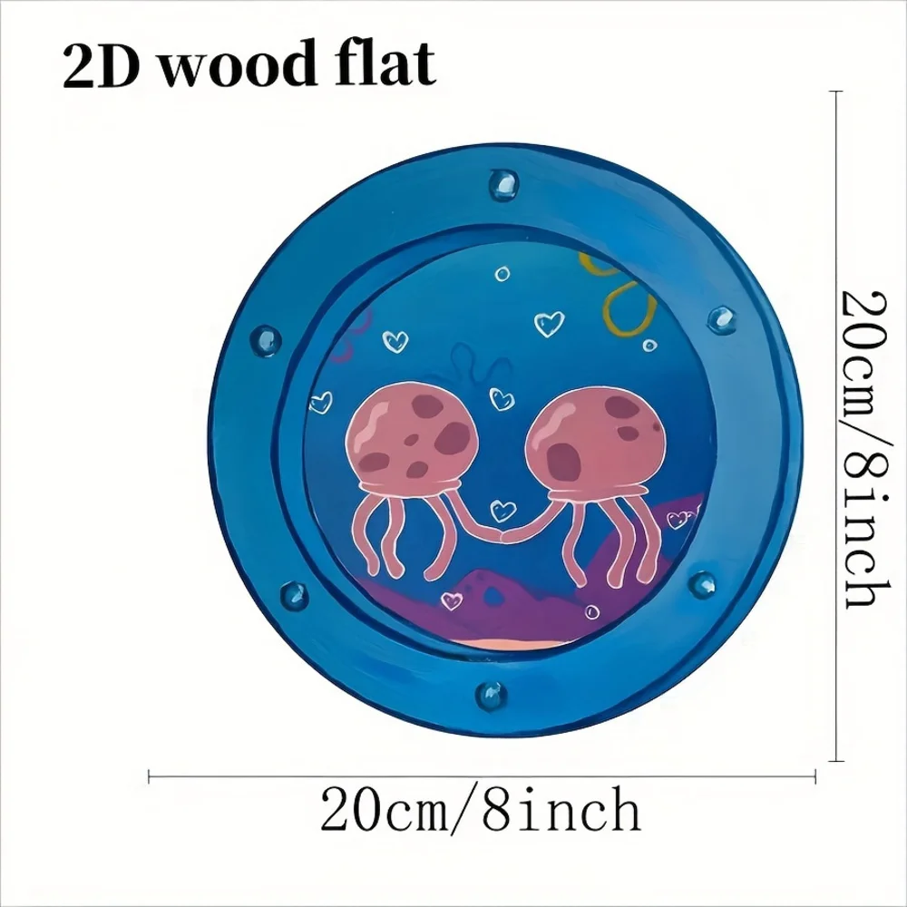 Charming sea urchin ornament, 8x 8 inches-multi-functional faux wood art home and outdoor decoration
