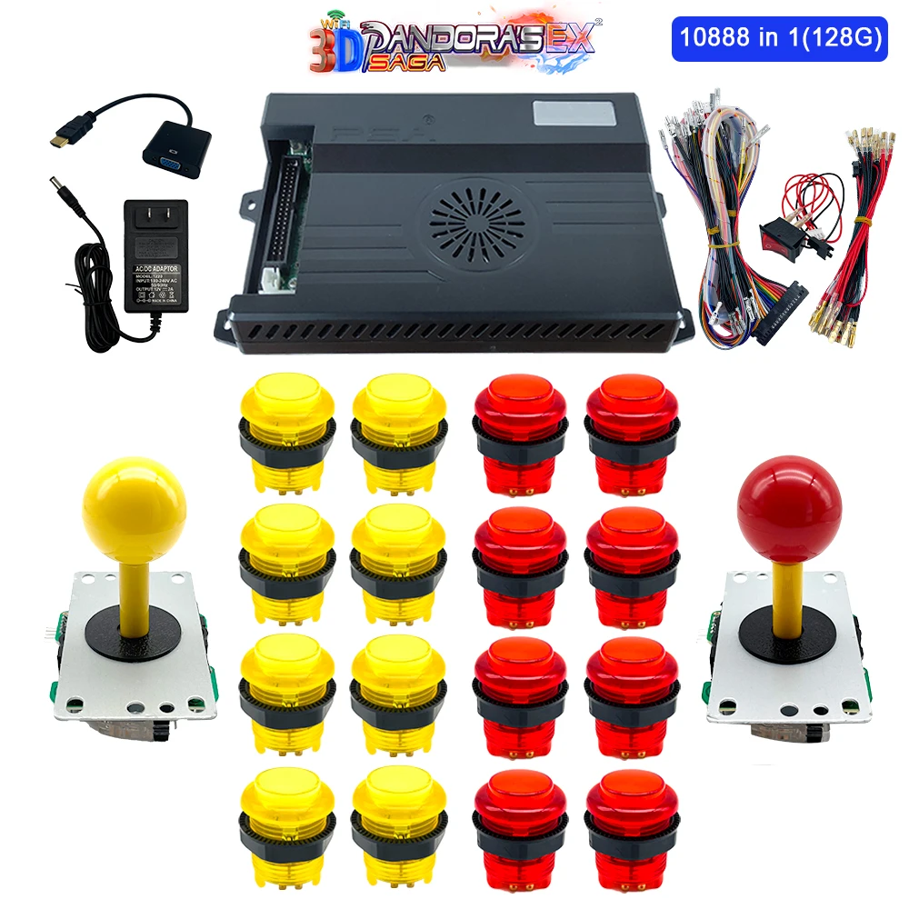 3D WiFi 10888 in 1 Pandora Saga EX2 Box DIY Kit Arcade Game