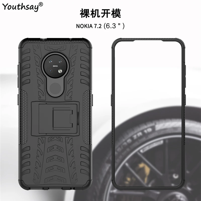 For Nokia 7.2 Case Robot Heavy Duty Rubber Armor Protective Hard Cover For Nokia 7.2 6.2 2.3 5.3 1.3 2.2 3.4 2.4 3.2 4.2 Case