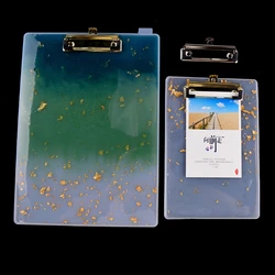 Molde portapapeles resina para cubierta cuaderno moldes silicona, Kits moldes silicona para carpeta