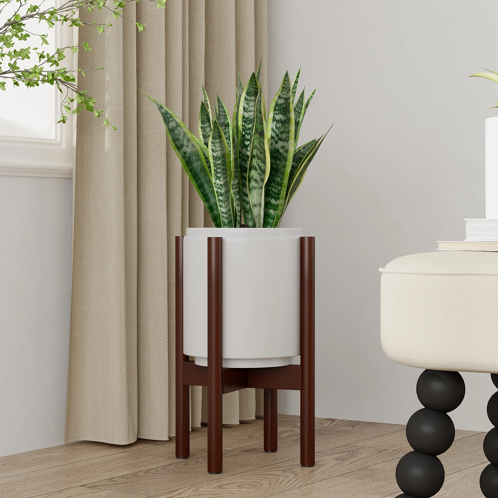 قابل للتعديل نبات الخيزران الوقوف داخلي 8 9 10 11 12 بوصة حامل زارع الزاوية الصغيرة أرضية واحدة غرفة المعيشة شرفة المحمر Br