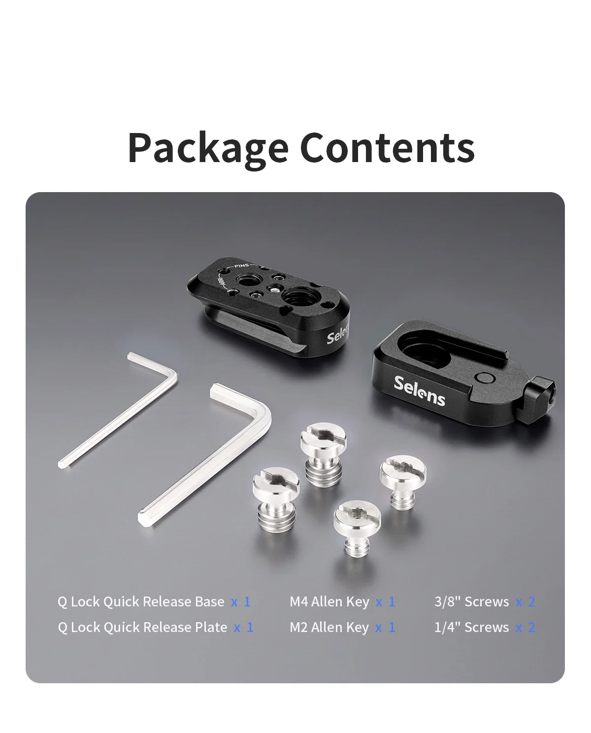 Selens Alu-Legierung Q-Lock Mini Schnellmontage-Kit mit mehreren 1/4-, 3/8- und ARRI-Positionierungslöchern für NATO-Verlängerungen an Käfigen, Magic Arm – Detail 14
