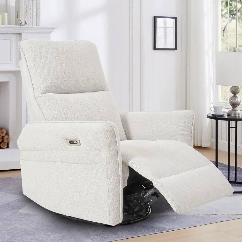 

Поворотное кресло-качалка с USB, электрическое кресло с откидной спинкой, флисовое кресло-качалка со снежинками для маленьких детей