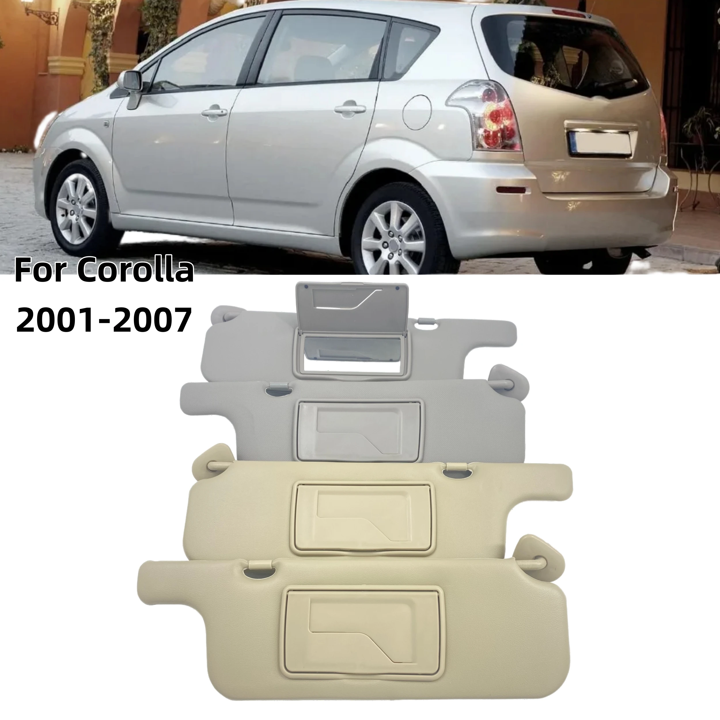 

Автомобильный солнцезащитный козырек для Corolla 2001 2002 2003 2004 2005 2006 2007, левый водительский правый пассажирский козырек, передняя солнцезащитная панель