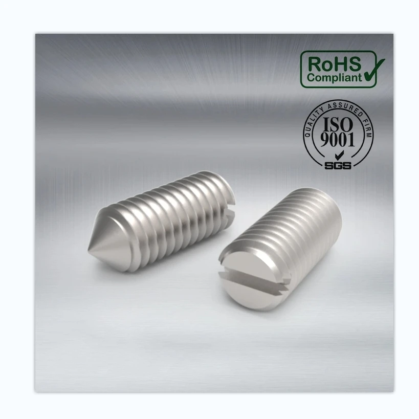 DIN 553 Slotted Set Screws with Cone Point  FOB Price US$0.10-5.00 / Piece 10,000 Pieces (MOQ)