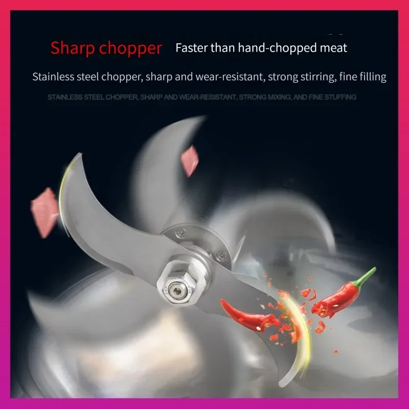 Thực Phẩm Xay Thịt Nhồi Thịt Xay Thịt Bánh Bao Nhồi Rau Và Trái Cây Gừng Hành Tỏi Băm Và Pha Trộn Thiết Bị