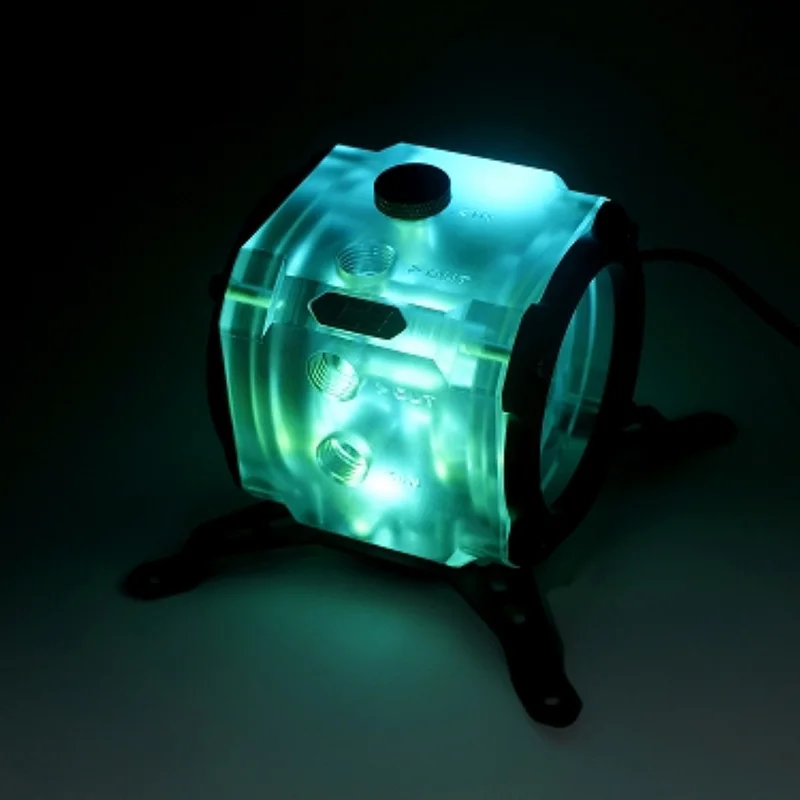 IceManCooler EVO Pump Modify Cover For Double Dual D5 Pump Chain Series Connect Top For PC Water Cooling G1/4'