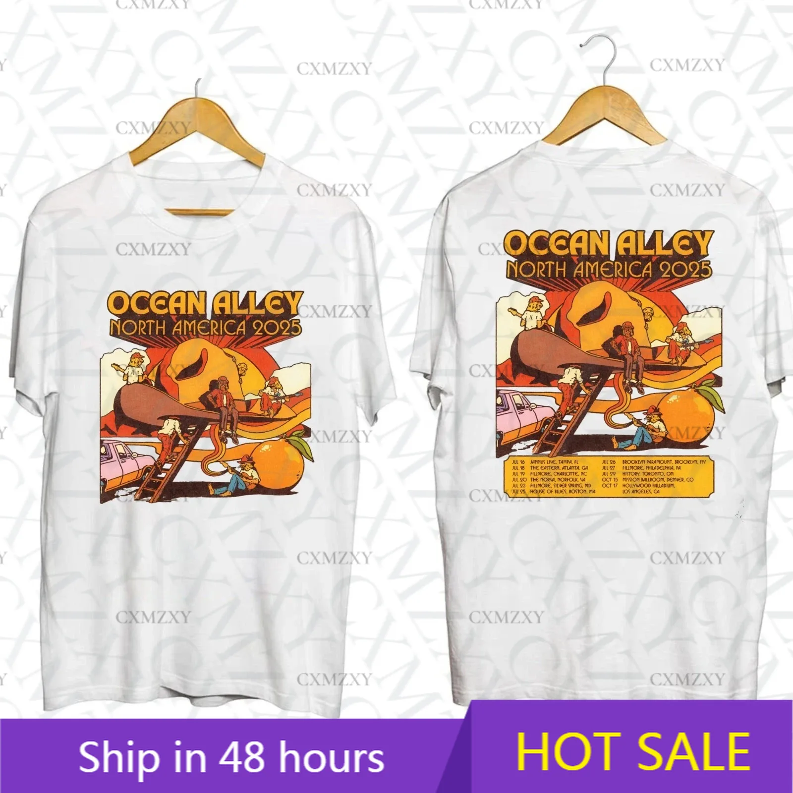 

Ocean Alley North America 2025 Tour 100% Cotton T-Shirt All Size S-3XL For Fans