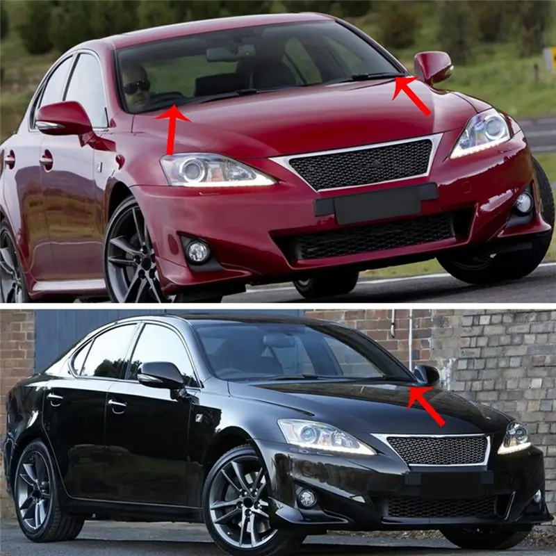 AT92-1Pair Windshield Pillar Molding With Clips Kit For Lexus Is IS200D IS250 IS300 IS350 2006-2013 75552-53020 75551-53020