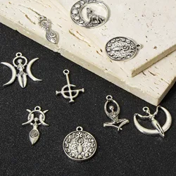 Zinc Based Alloy Mother's Day Charms Venus Of Willendorf Fertility Goddess Pregnancy Moon Antique Silver Color Pendants 10 PCs