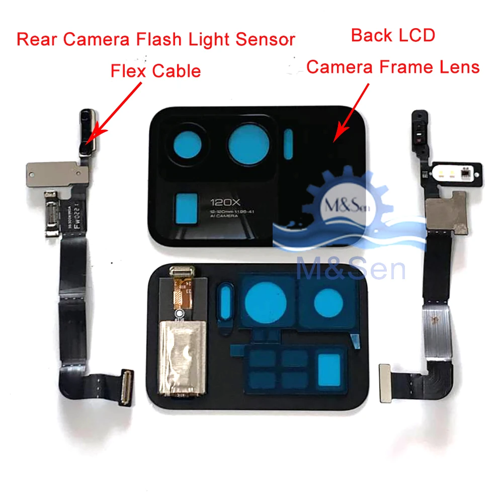 Original For Xiaomi 11 Ultra Back LCD Display Screen Rear Camera Flash Light Sensor For Xiaomi 11Ultra Rear Big Camera Flex