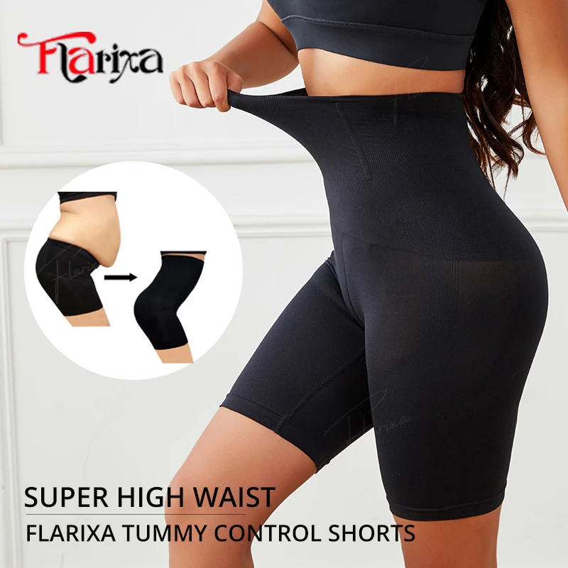 Flarixa High Waist Shaper Underwear Women Seamless Tummy and Hip Lift Pants Shapewear Shorts Wyszczuplające majtki wyszczuplające Faja