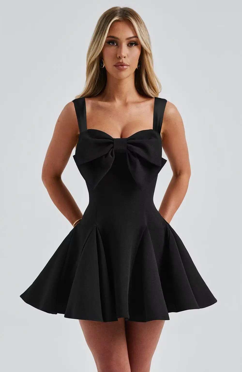 

Homecoming Dresses for Teens A Line Short Satin Dress with Bow in Front Cocktail Party Formal Gown