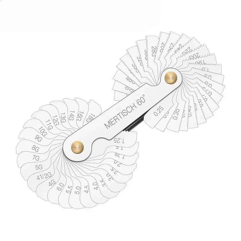 

Thread template metric/imperial gauge pitch ruler Thread template gauge