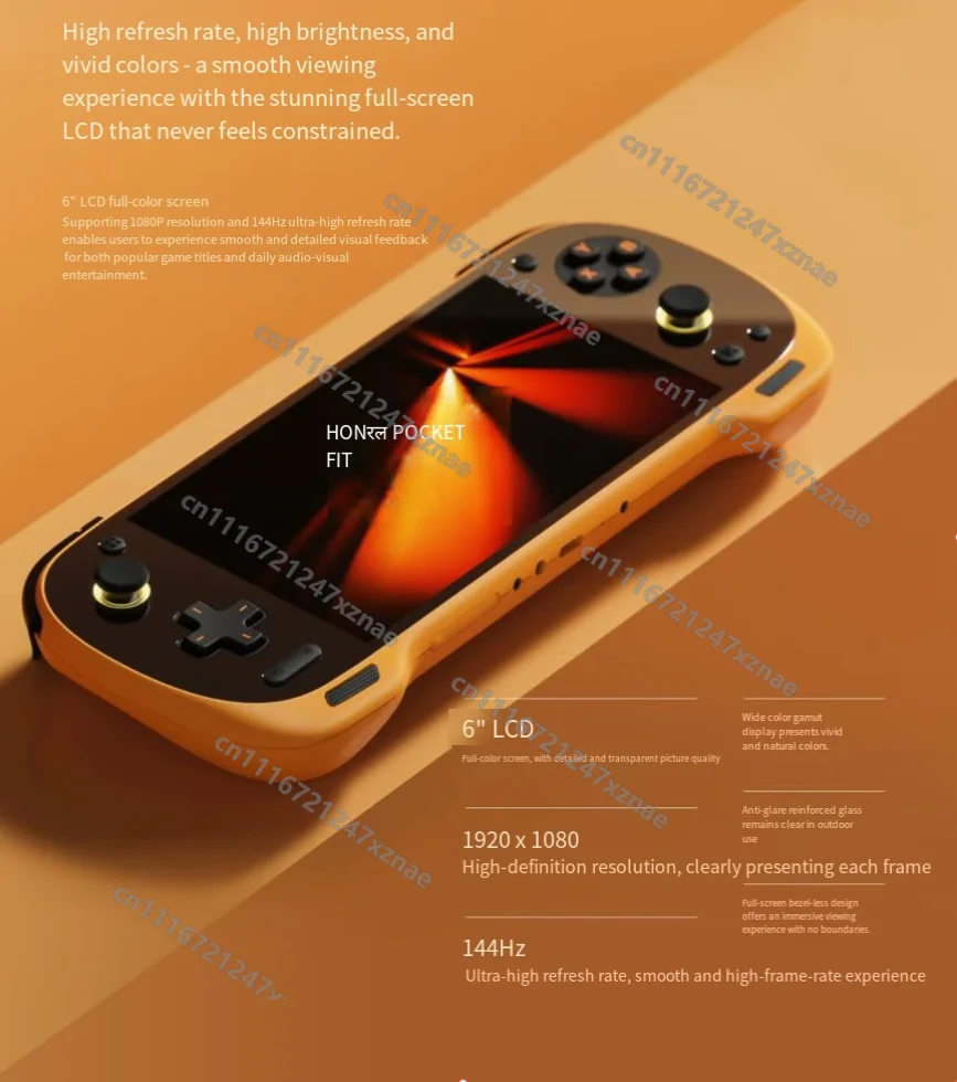144Hz Android Handheld Game Console 6 Inch 1080P LCD Snapdragon 8 Elite G3 Gen 3 8-24GB RAM 128GB-1TB 8000mAh Hall Trigger