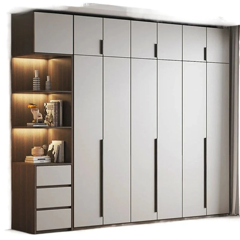 

%Men Aesthetic Luxury Wardrobes Tall Wood Nordic White Bedroom Wardrobes Open Storage Armoire Armario Armable De Ropa Furniture