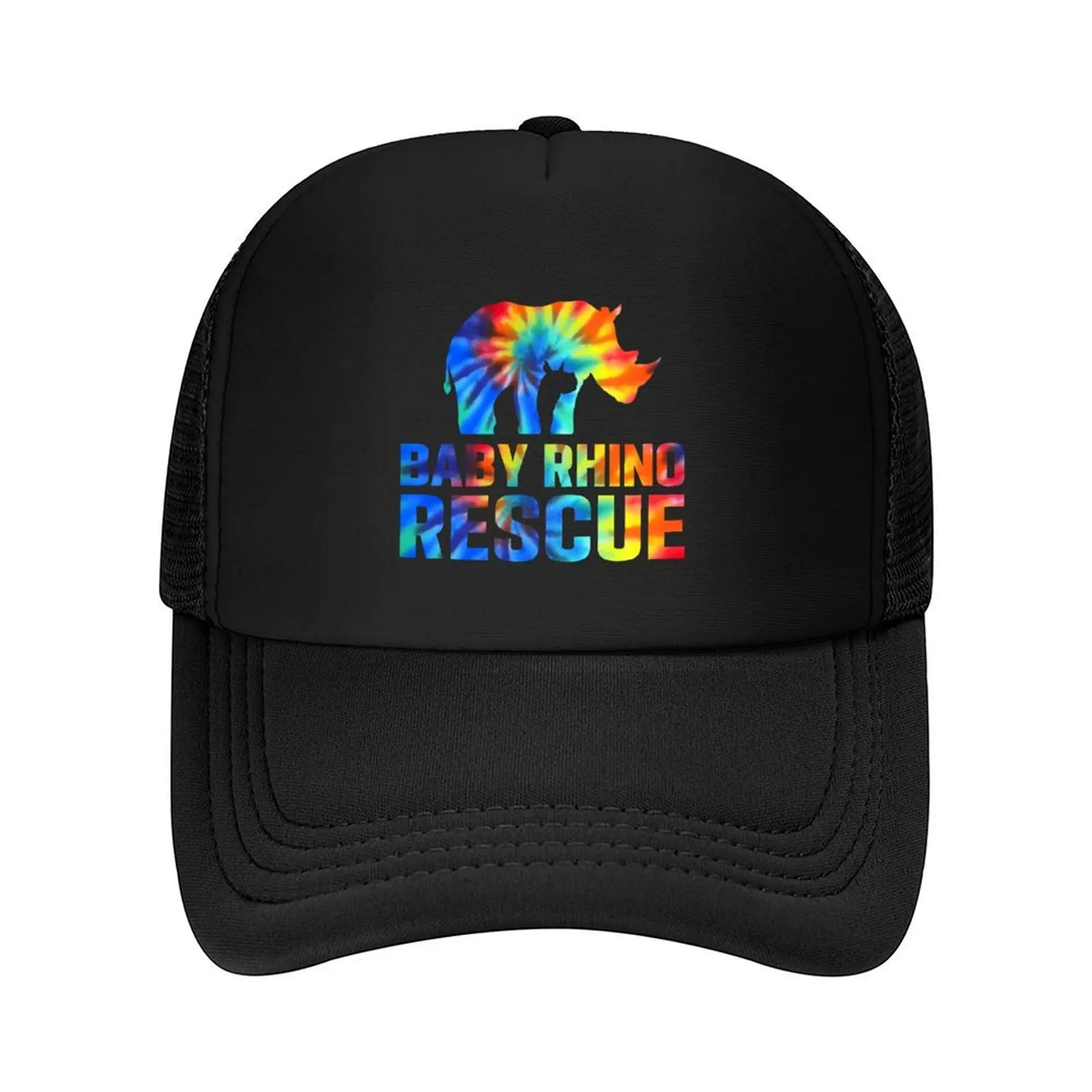 

Baby Rhino Rescue tie dye logo Baseball Cap Ball Cap beach hat Luxury Brand Trucker Hat Baseball For Men Women's