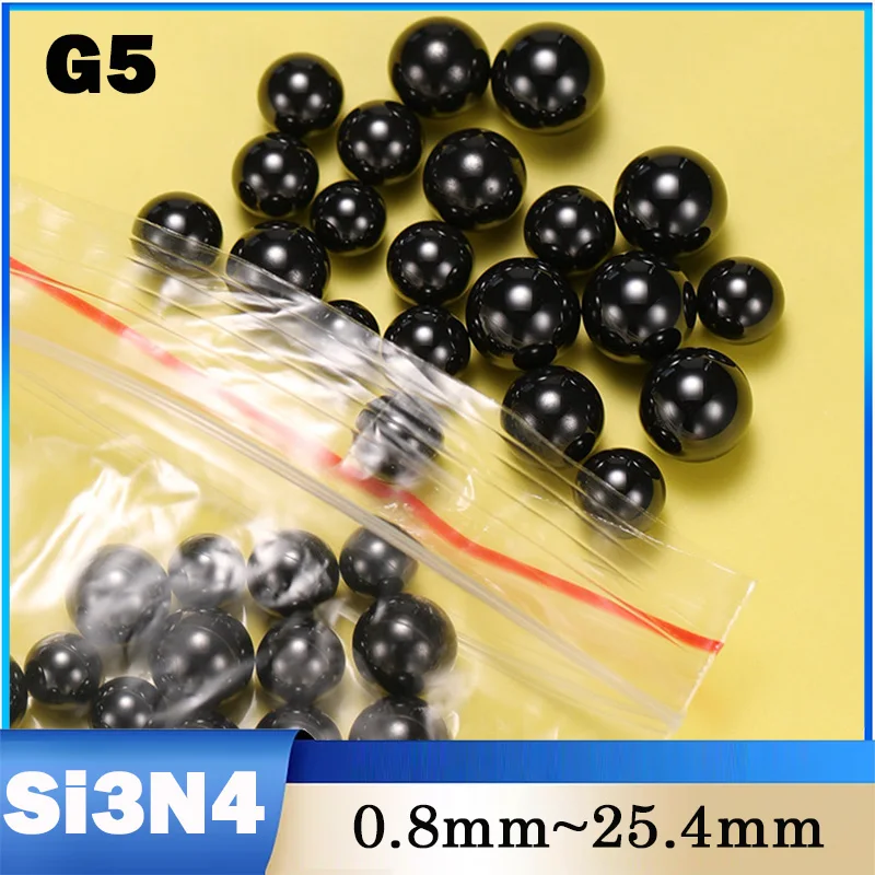 1~20Pcs G5 Precision Si3N4 Ceramic Bearing Ball, Dia 0.8/1/1.2/1.5/1.588/2/2.381/2.5/2.778mm~25.4mm Silicon Nitride Round Balls