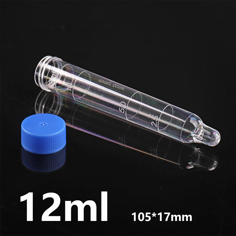 

12 мл пластиковая пробирка для измерения осадка мочи, винтовая крышка, пробирка для мочевого осадка, биохимическая пробирка для детектора мочи, лабораторные расходные материалы, 50 шт.