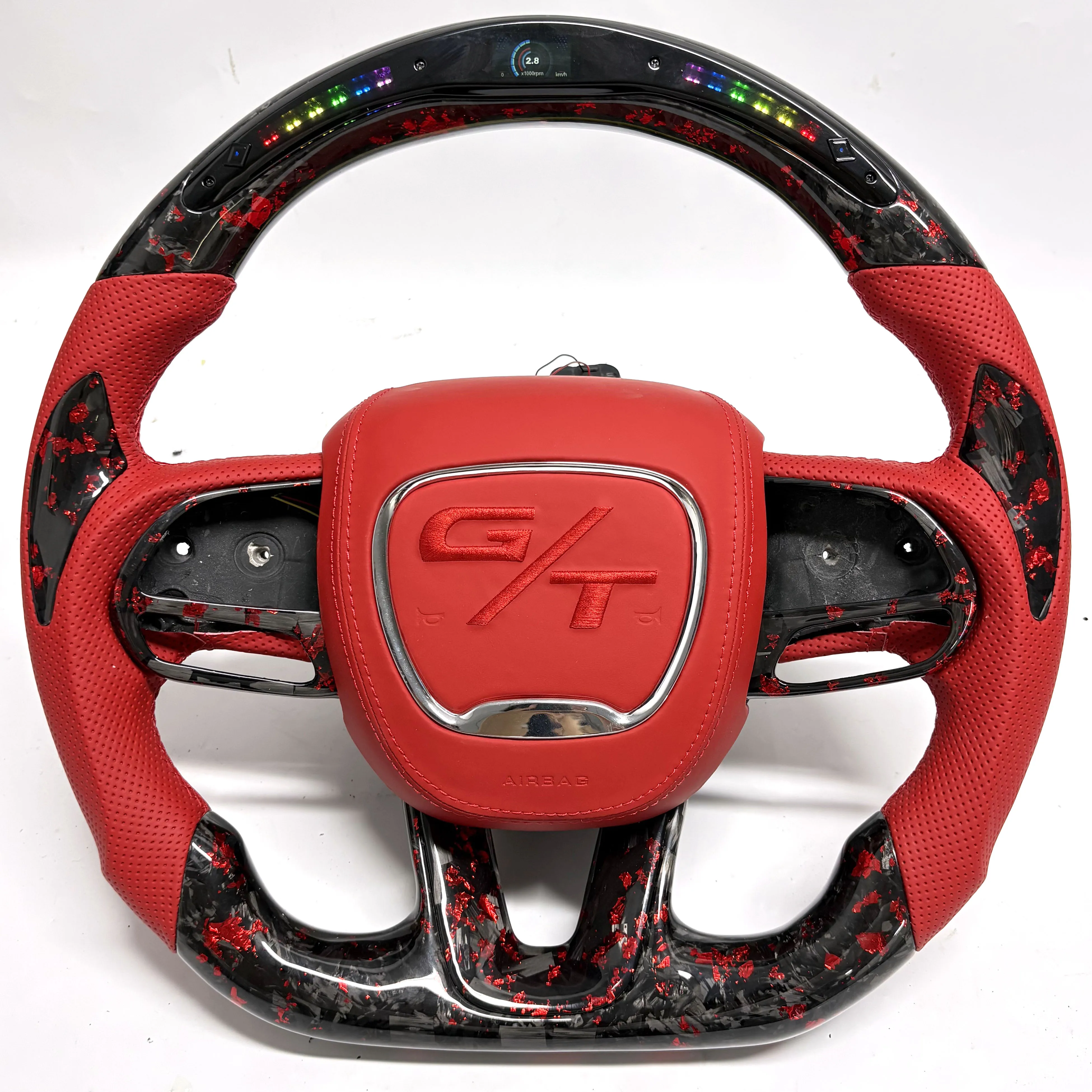 

LED Carbon Fiber Steering Wheel for 2015-2023 Dodge Charger Durango SRT Hellcat