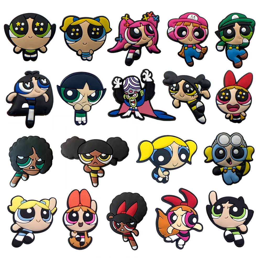 19-100Pcs Cartoon Series Shoe Charms for Clogs Sandals Decoration Shoes Accessories Buckle for Girl Friends Gift
