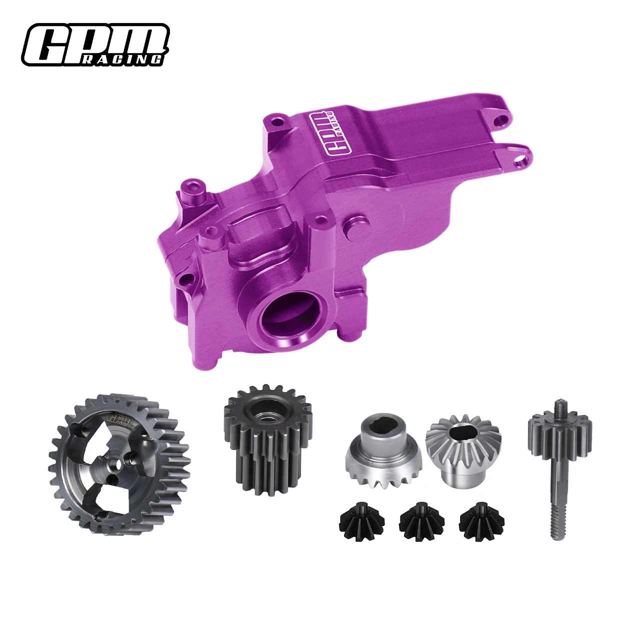 GPM 7075 Scatola trasmissione in alluminio + set ingranaggi in acciaio 40Cr per LOSI 1/24 Micro-B