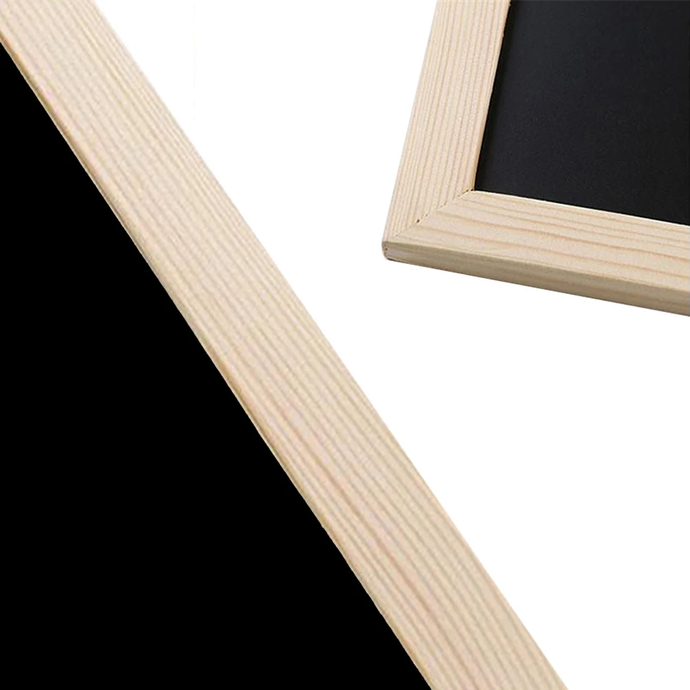 Small Wooden Frame Chalkboard Sign Single Sided Hanging Blackboard Wall Decor Reusable Erasable Double Sided Ideal Writing