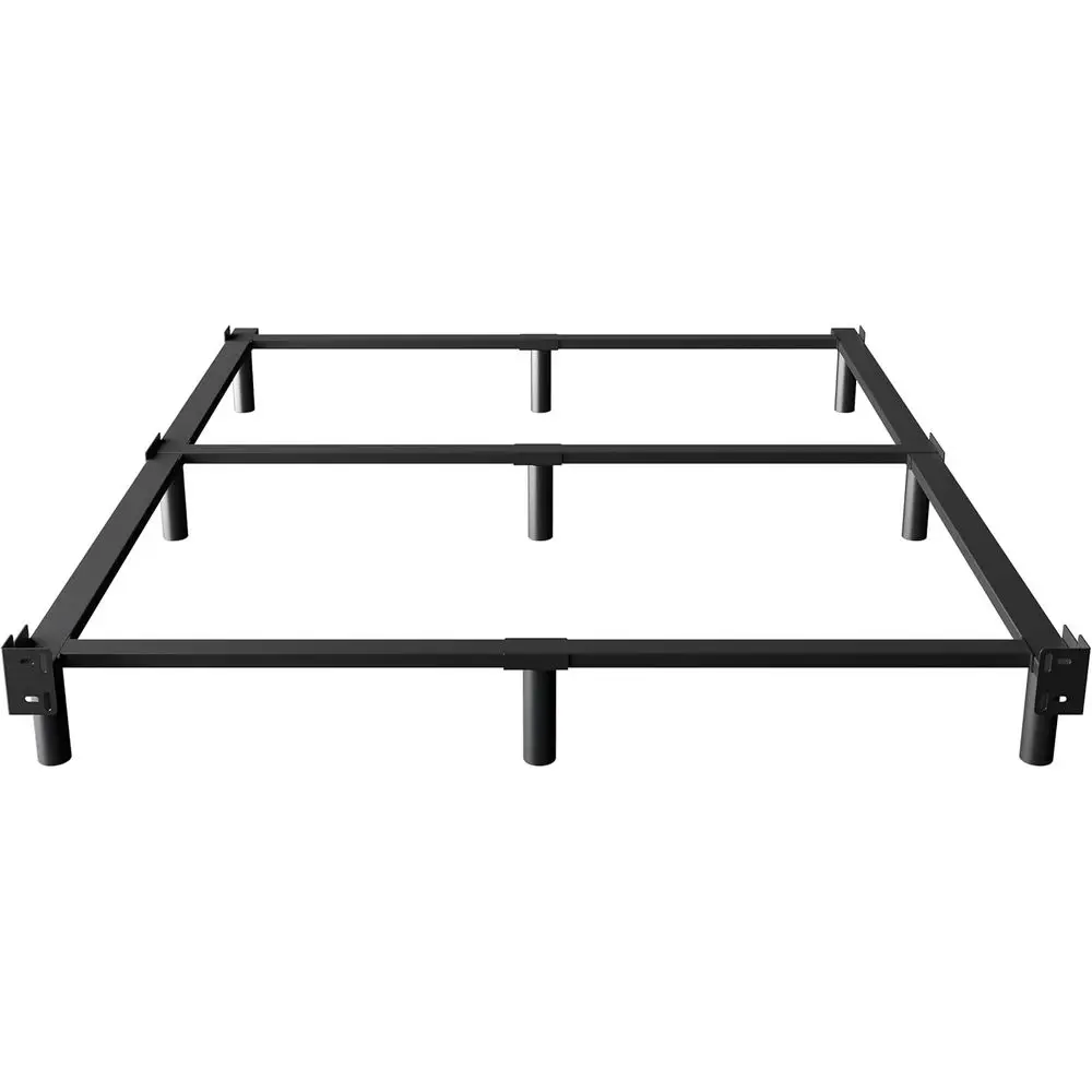 

EA 7 Inch ull Size Bed e or Box Spring and Mattr, 9 Legs Support Metal Bed Base, Tool-ree and Easy Assembly, Black