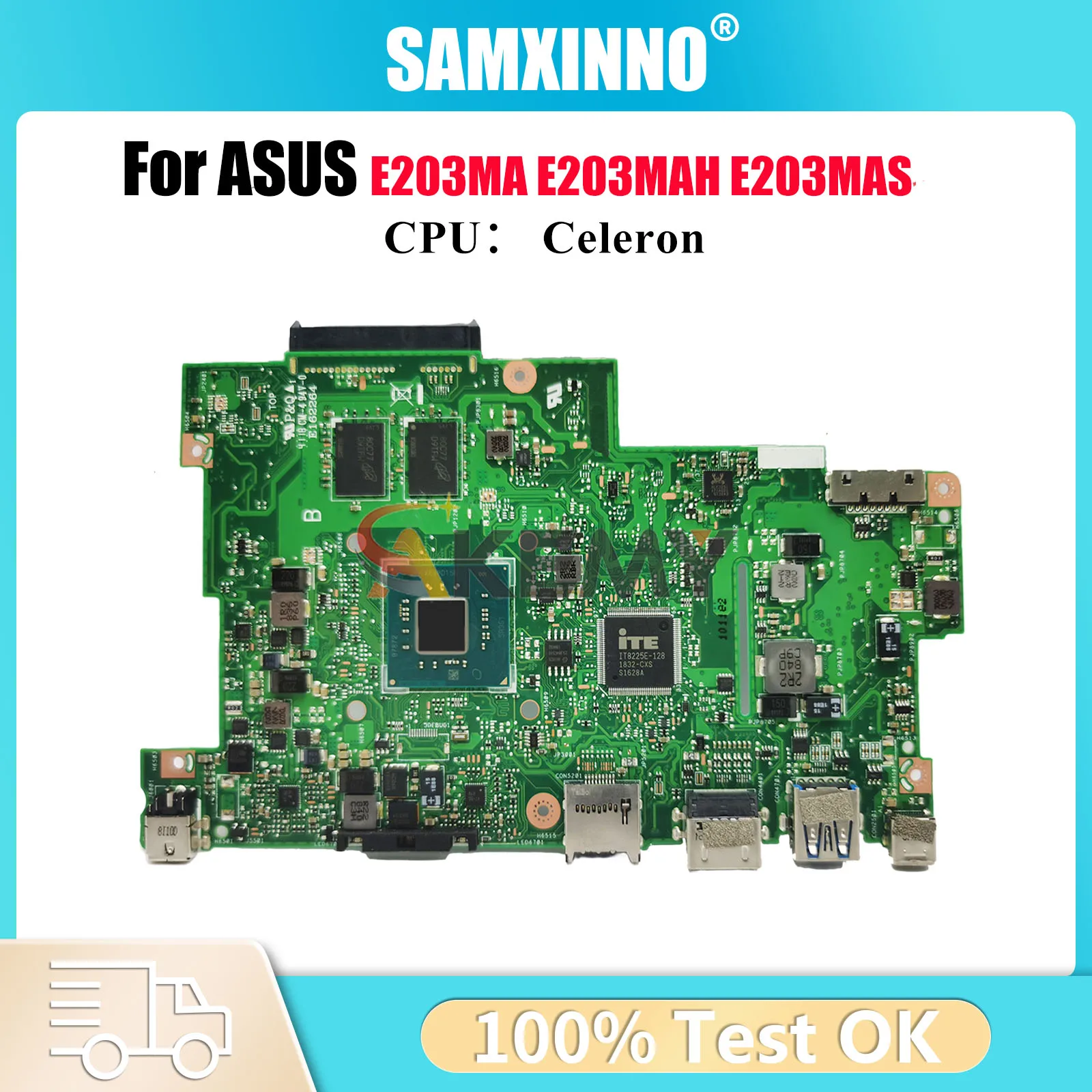 

E203MA Материнская плата для ноутбука ASUS EeeBook E203M E203MAS E203MAH L203MA L203MAH E203MA Материнская плата с процессором Celeron 100% тестирование ОК