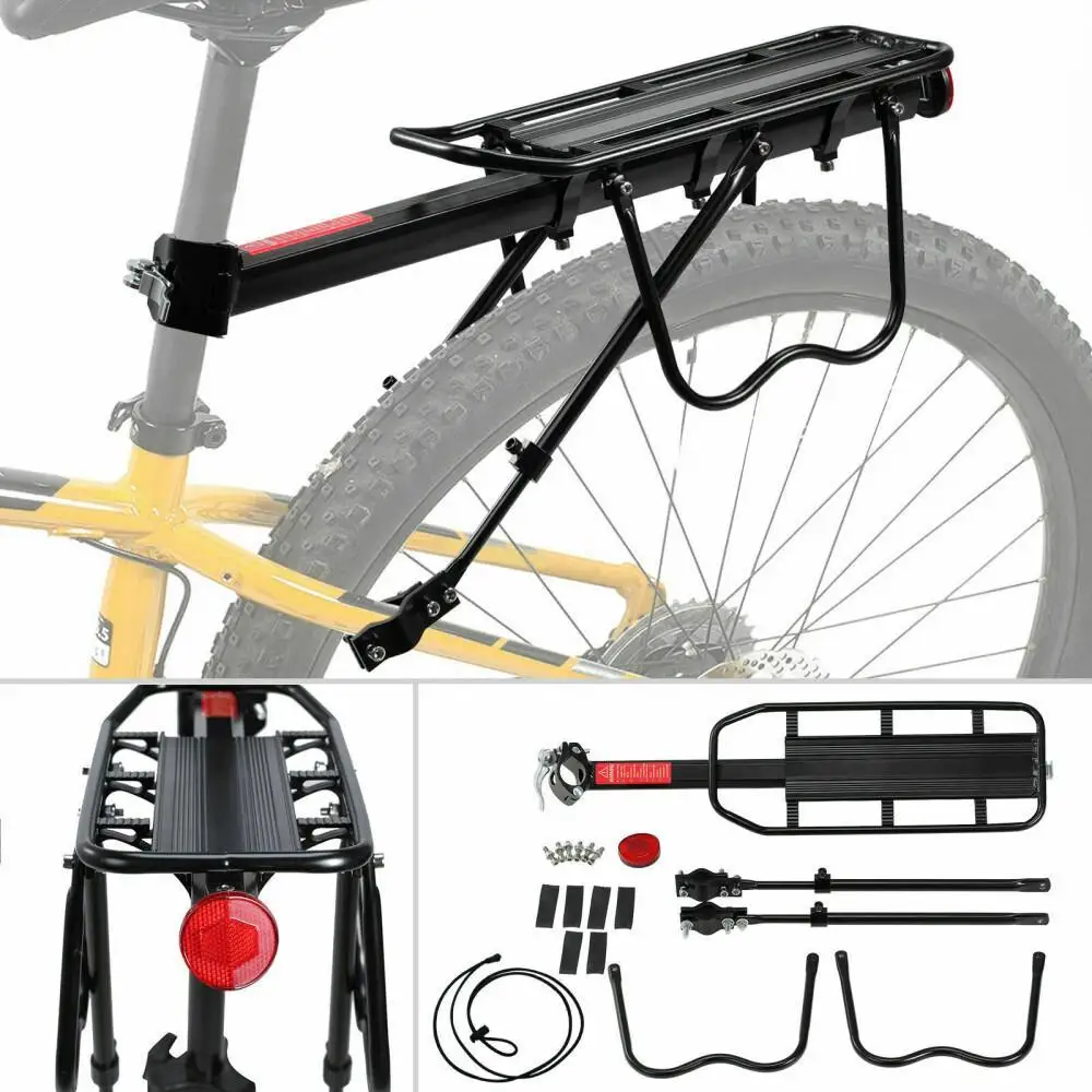 

Bicycle Luggage Carrier Cargo Rear Rack Shelf Cycling Bag Stand Holder Trunk Alloy Tailstock Holder Back Seat Outdoor Equipment