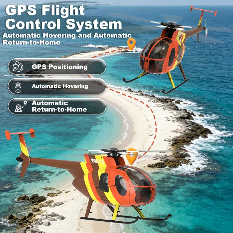 New Yuxiang F118S MD-500 Bird Remote Control Helicopter Like Real Aircraft Model Dual Brushless Motor Electric Toy With Soldier