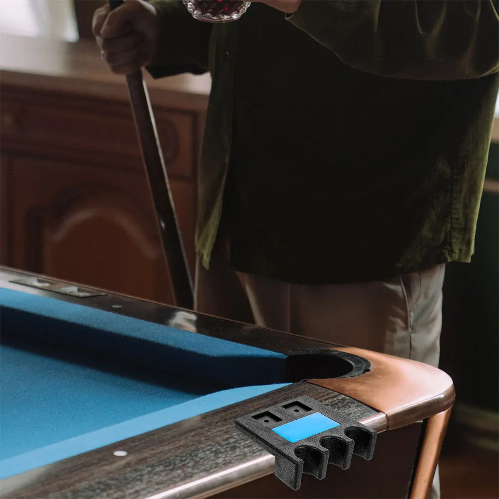 

2Pcs Pool Cue Holder 3 Holes Wall Mountable Table Top Billiard Cue Stand for Bar Game Room Pool Stick Organization