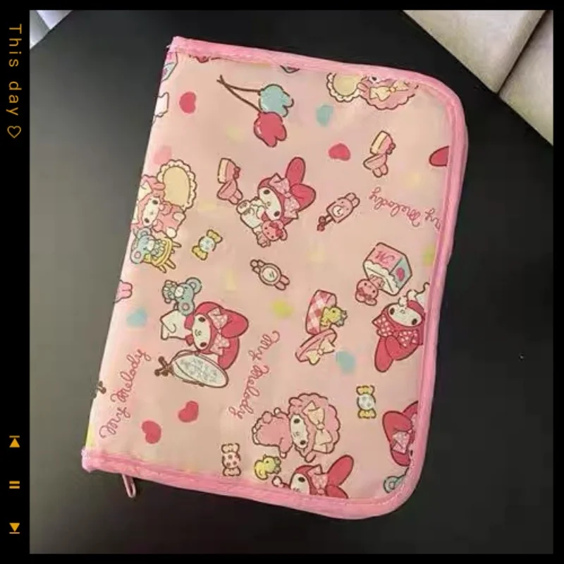 

Kawaii sanrio my melody bill storage bag anime peripherals brochure cute passport document brochure bag female card holder