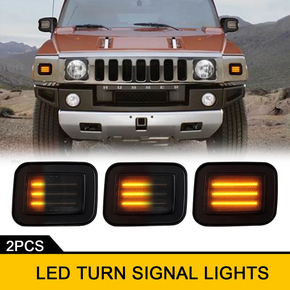 2 個車のフロントバンパーサイドマーカー LED ターンシグナルスイッチ