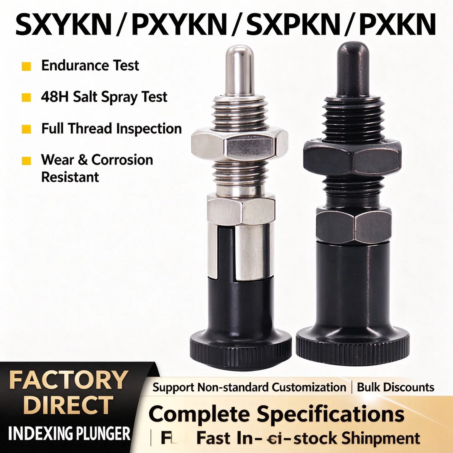 Self-Locking Knob Index Plunger Spring Locating Pin Spring Plunger SXYKN PXYKN SXPKN