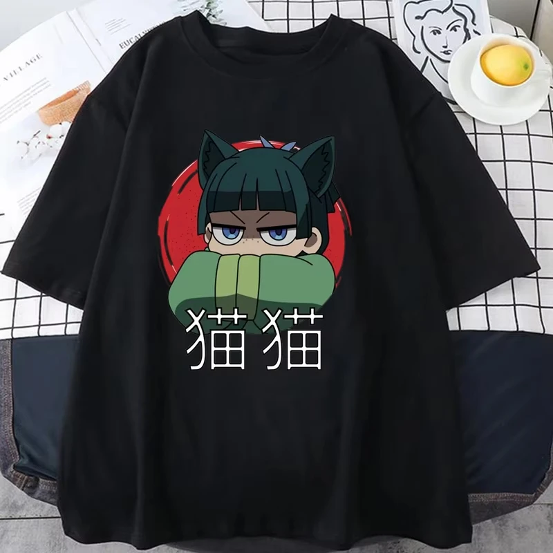 New AnimeThe Apothecary Diaries MAOMAO Print T Shirt Women Men Short Sleeve Tops Tees Summer Fashion Loose Casual T-shirt Tops