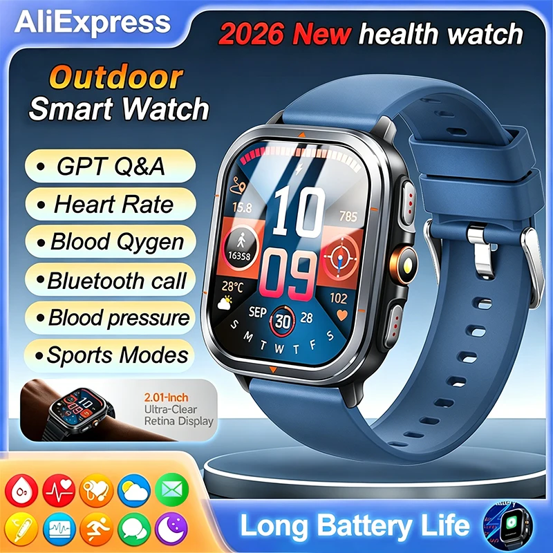 

2026 New Smart Watch GPS Positioning Health Monitoring GPT Q&A Bluetooth Call AI Dial IP68 Waterproof Sports Mode Smart Watch