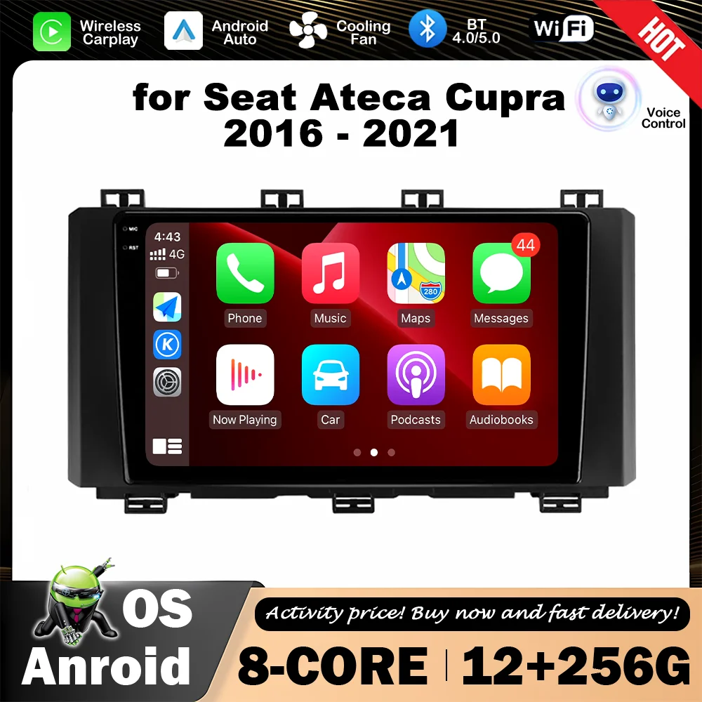 

9 '' HD Screen Android OS for Seat Ateca Cupra 2016 - 2021 Car Radio Multimedia GPS Navi Bluetooth DSP Stereo WiFi 4G Auto Tools