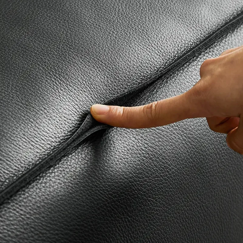 

Sofa living room furniture retro style black sofa leather sofa soft