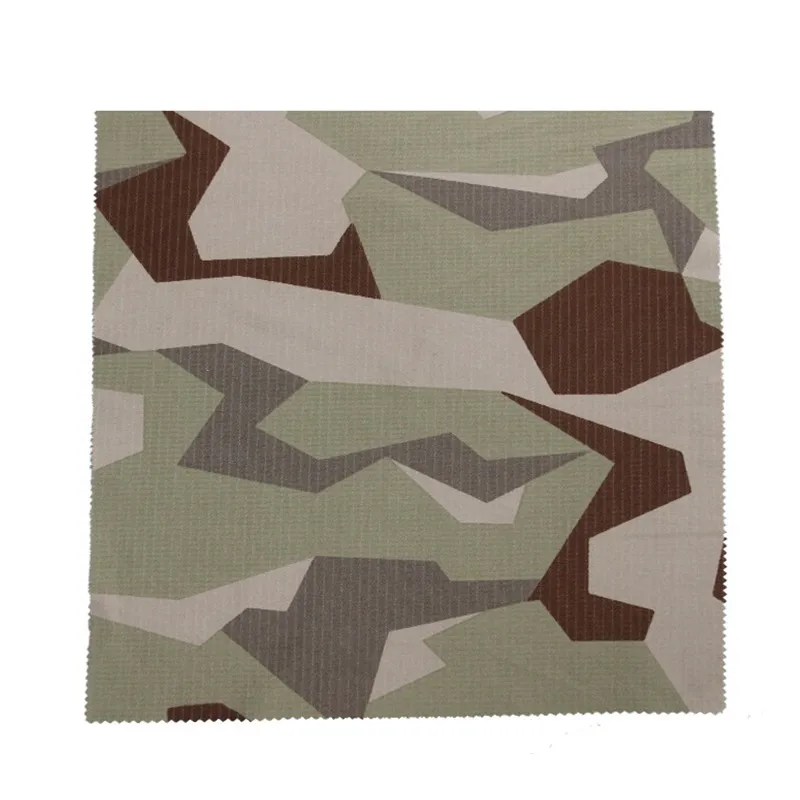 Swedish M90 Desert Camouflage Fabric Geometric Cotton Plaid Clothing Cloth