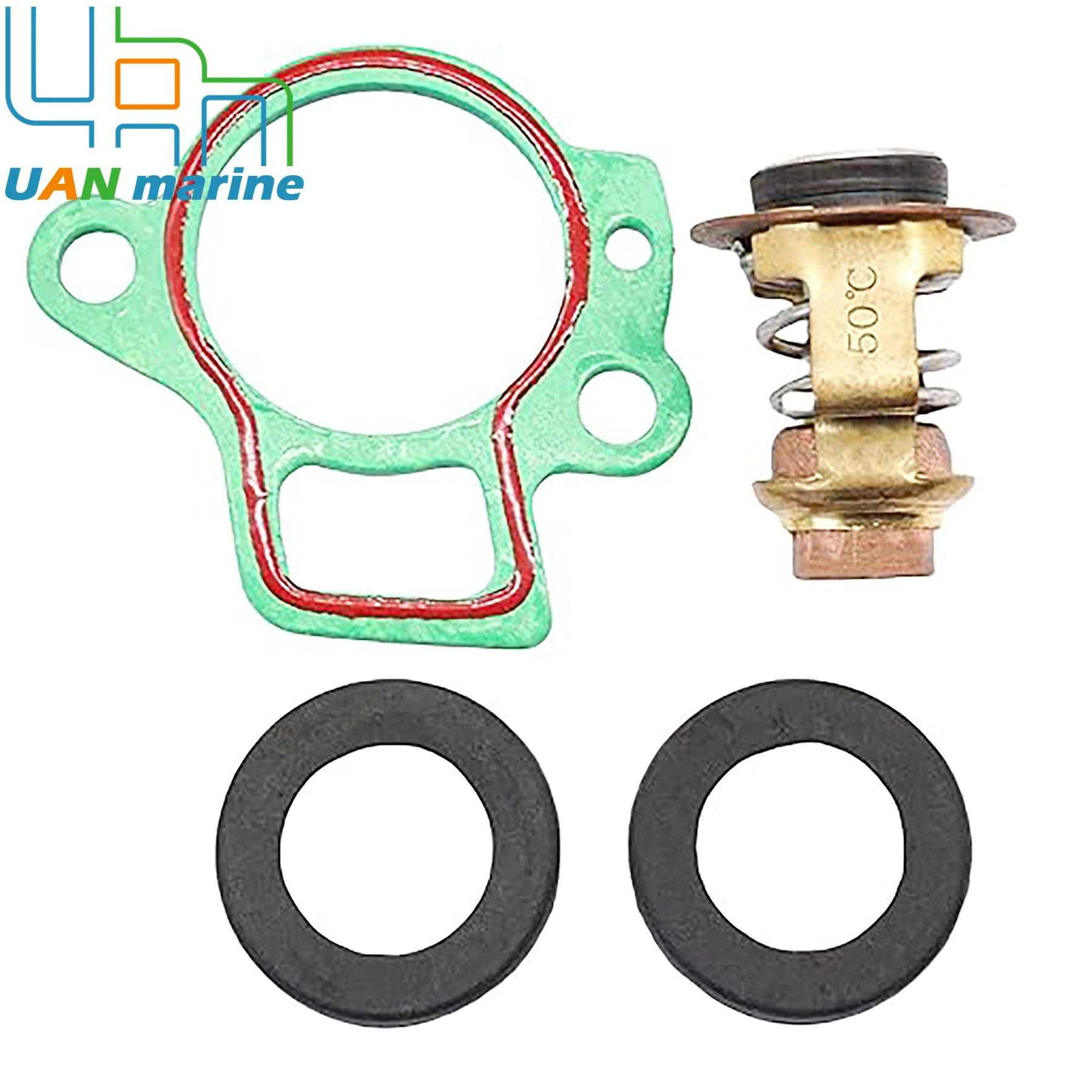 6H3-12411 Thermostat Repair Service Kit for Yamaha Outboard Engine 2-Stroke 50 60 70 HP Replace 6H3-12411-11 Gasket 62Y-12414-00