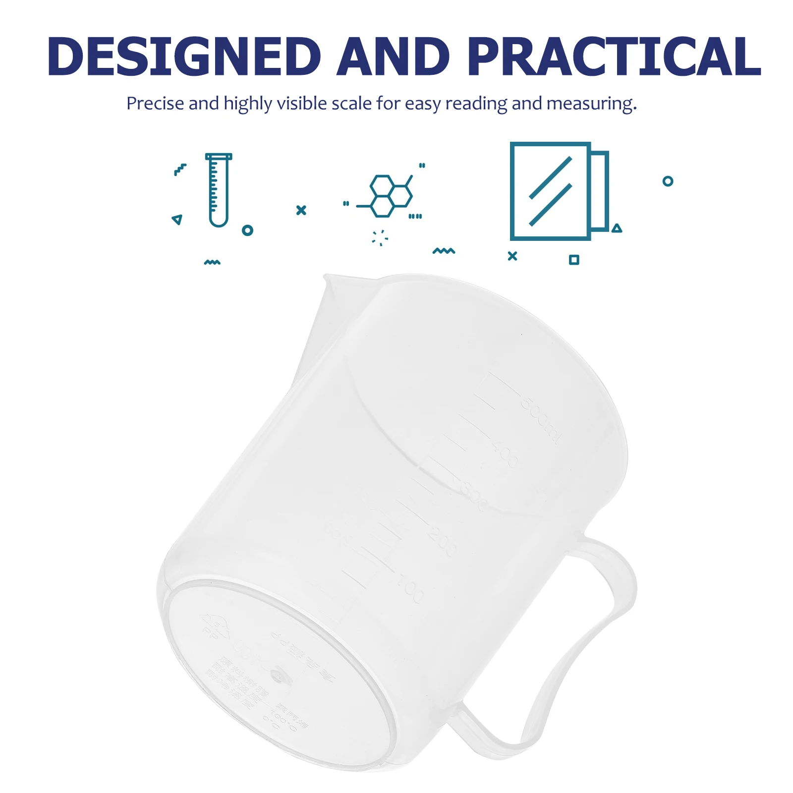 

500 ML Graduated Measuring Cup Mixing Cups Glass Liquid Cooking Milliliter Scale