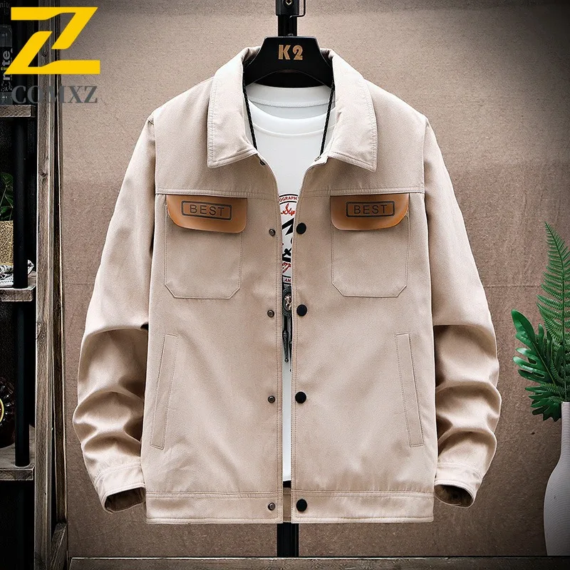 

COMXZ Мужская верхняя одежда, модная свободная дышащая прогулочная ветровка для кемпинга и велоспорта, стильные бейсбольные куртки для путешествий и пешего туризма