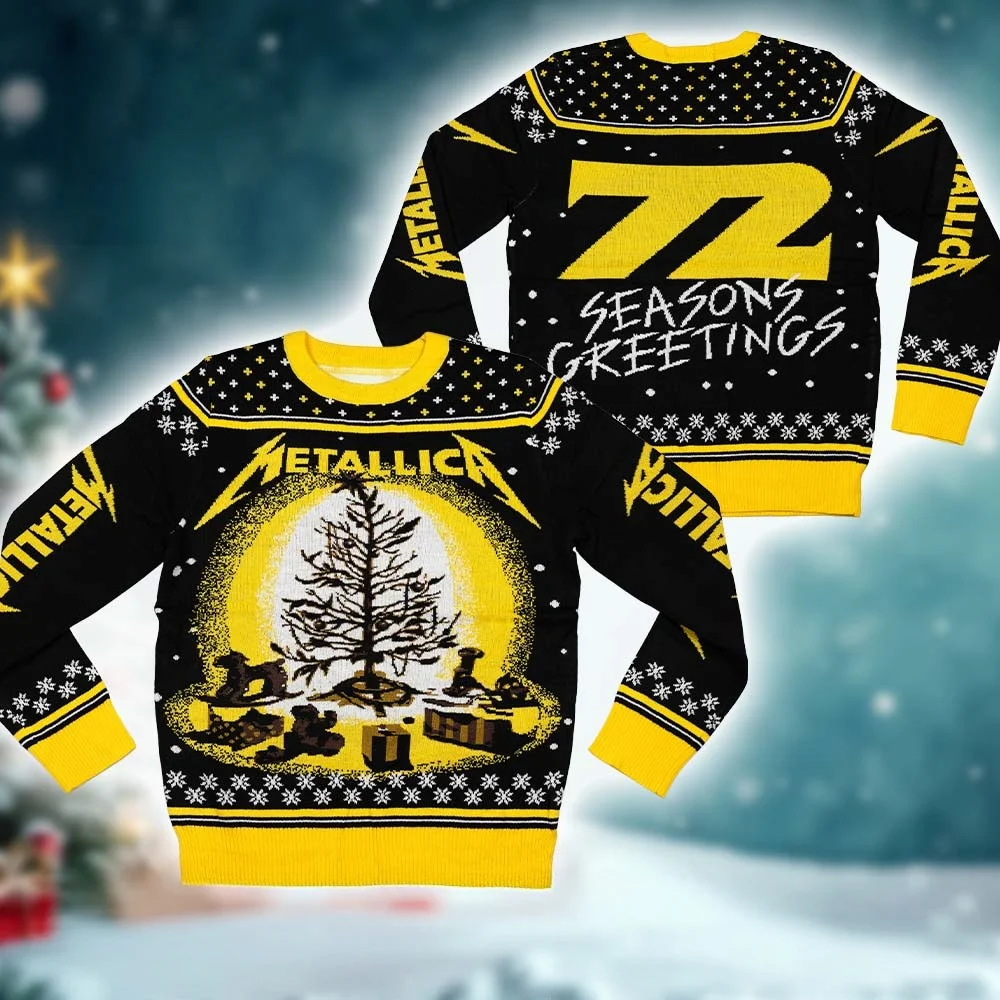 2026 Metallica 72 Seasons Greetings 3D Christmas Style Ugly Sweater Kids Adult Round-neck Sweatshirt Family Matching Clothing