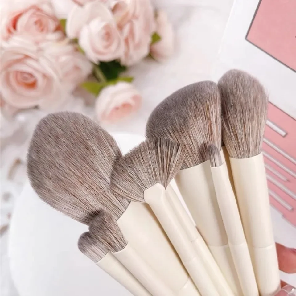 New 10PCS Makeup Brush Set Makeup Concealer Brush Blush Loose Powder Brush Eye Shadow Highlighter Foundation Brush Beauty Tools