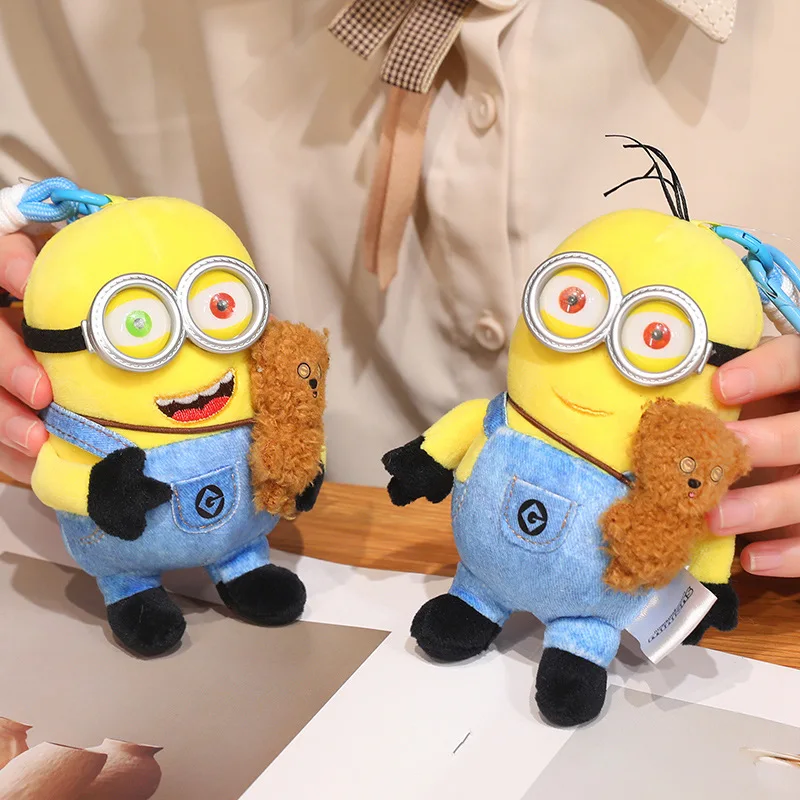 21cm Minions Despicable Me Plush keychain Kawaii Cute Cool Cartoon Toys Dolls Plush Decoration Birthday Xmas Gifts For Kid Fan