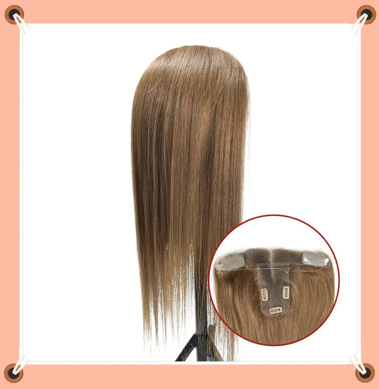 Aplique Frontal TUW33 com Divisão Natural, Peças de Cabelo Frontal para Mulheres, Aplique de Cabelo Humano, Aplique para Linha do Cabelo, Cabelo 100% Virgem