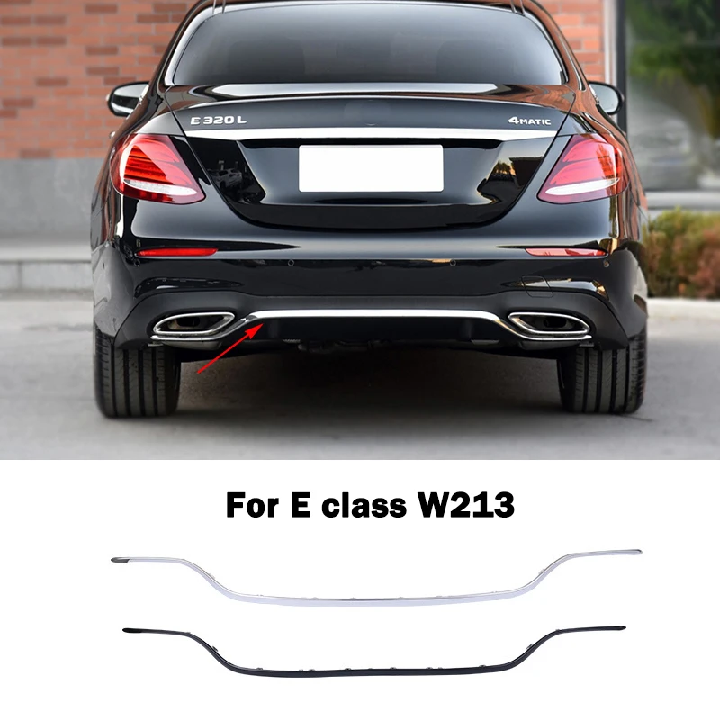 

Rear Bumper Chrome Plating Chromium Trim Spoiler Diffuser A2138857001 A2138856601 For Mercedes Benz E Class W213 E200 E300 E260