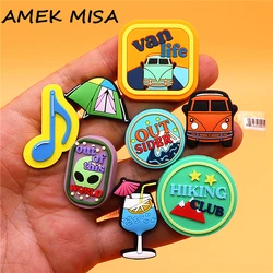 Original 1pcs Van Life Out Sider PVC Shoe Charms Accessories Decorations Out of This World Designer Buckle Kids Gifts