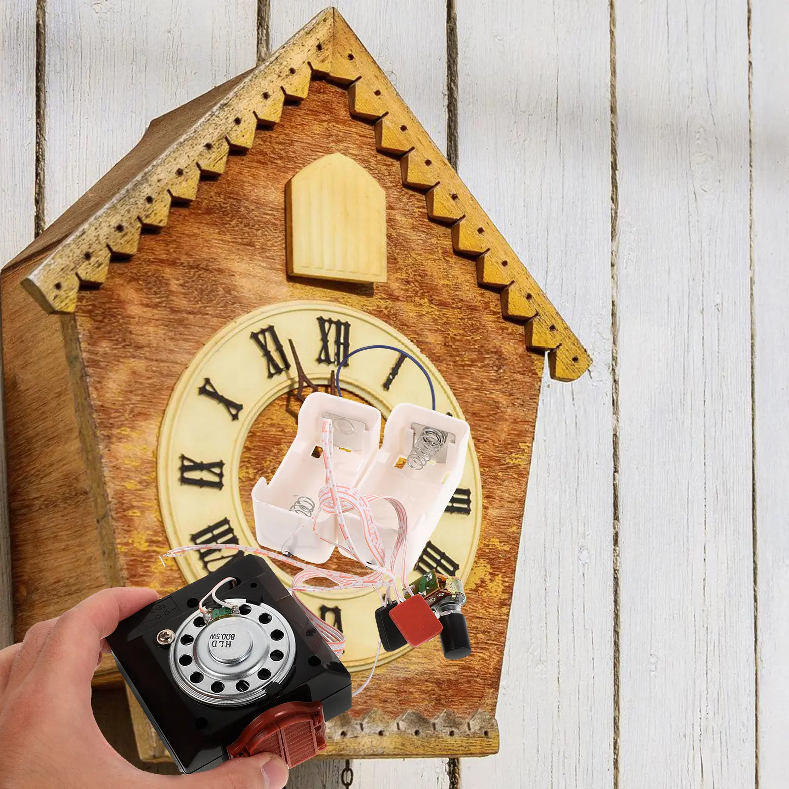 

Винтажные настенные часы с кукушкой, кварцевый механизм, бесшумный, без крючка, декоративные, запчасть для ремонта, часовой механизм для дома